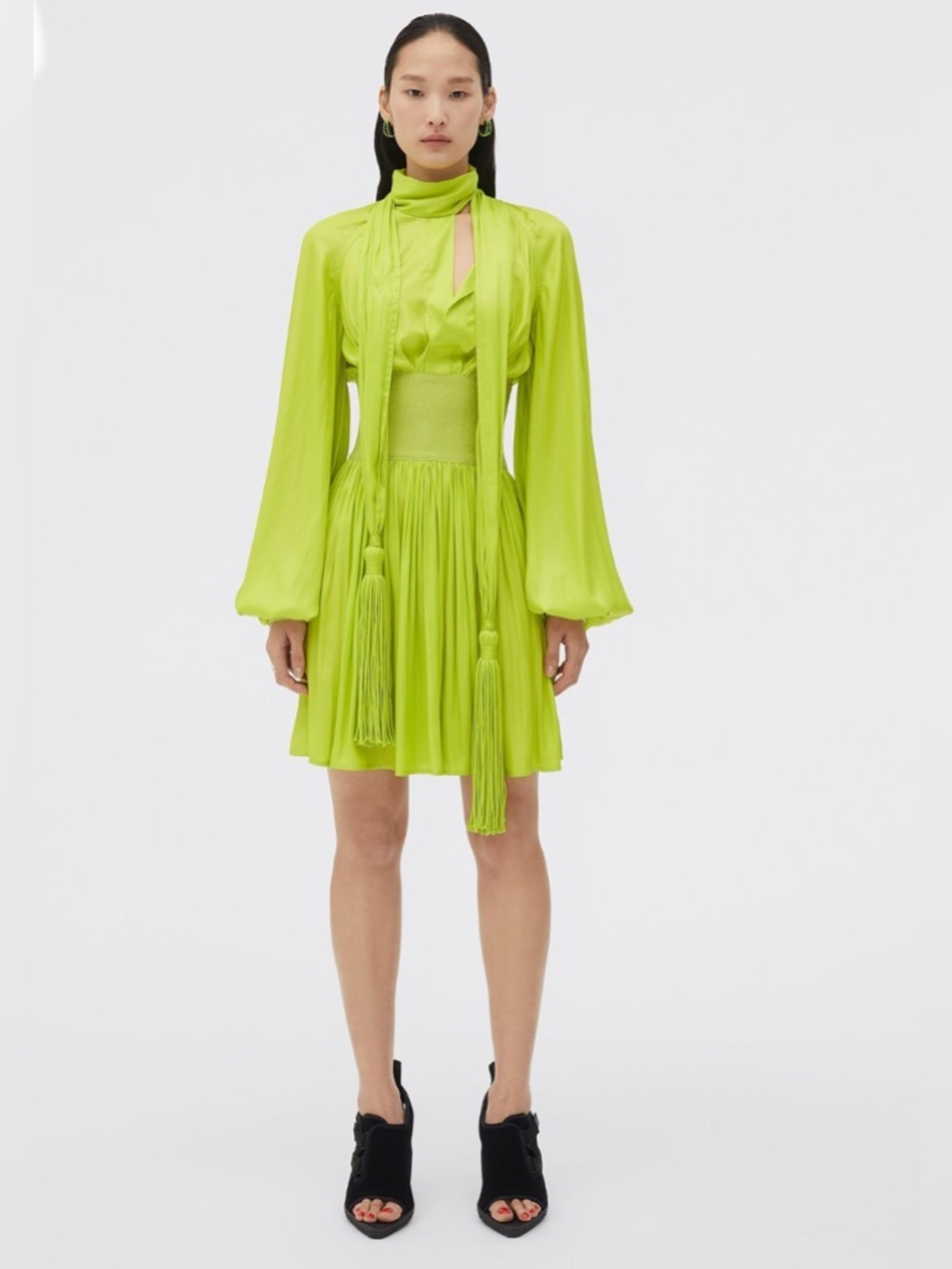 Bottega Veneta Tassel Detail Flared Dress - Picture 5 of 16